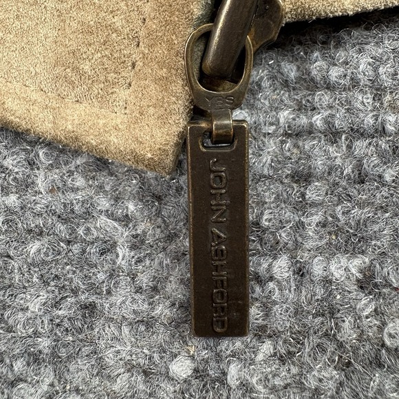 Vintage John Ashford Suede Leather Bomber Jacket Men XL Distressed Y2K Gorpcore - Picture 9 of 16